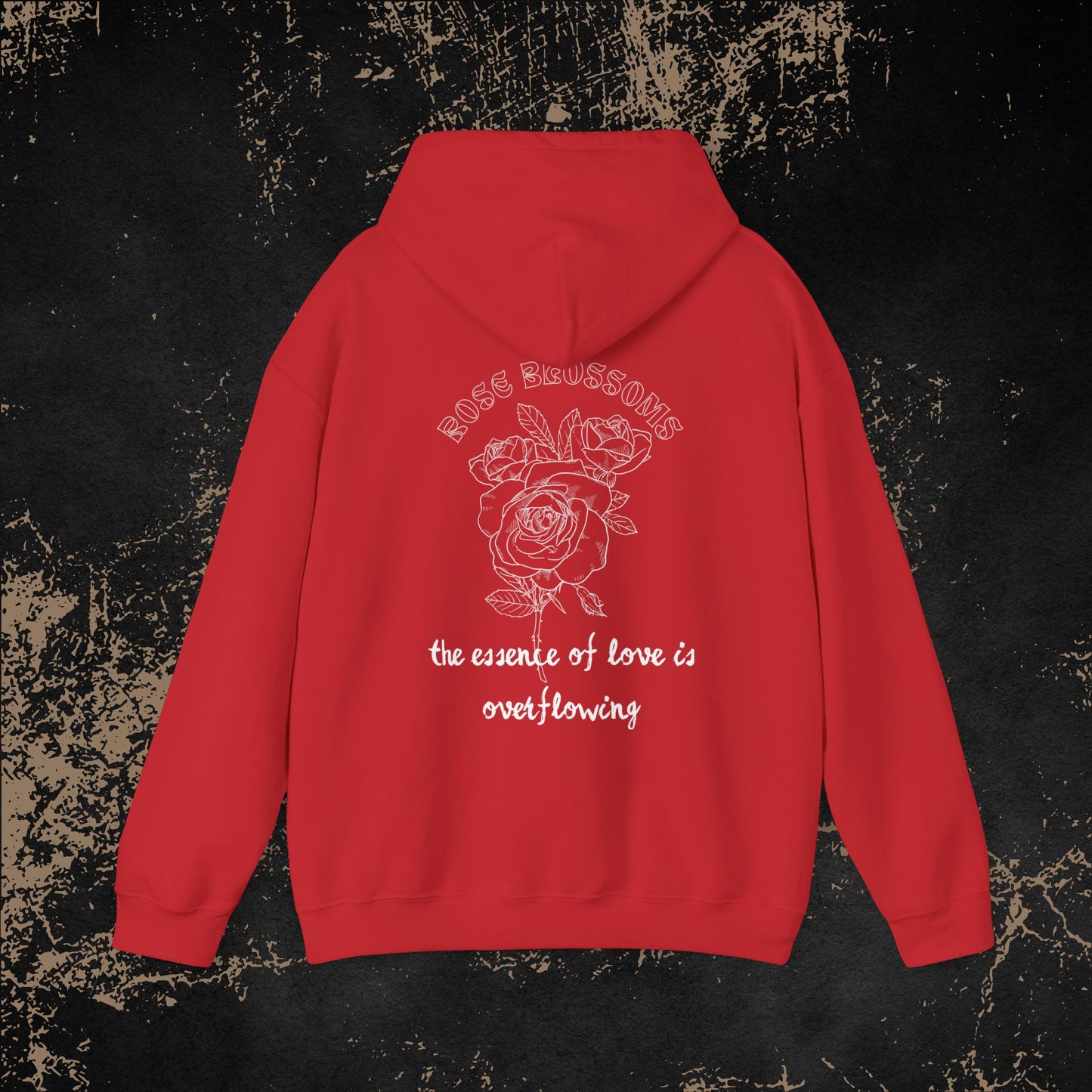 Rose Blossoms Hoodie | Our essence of love is overflowing | Unisex hooded Sweatshirt | beautiful Roses - printed front and back! - available in 4 different colors