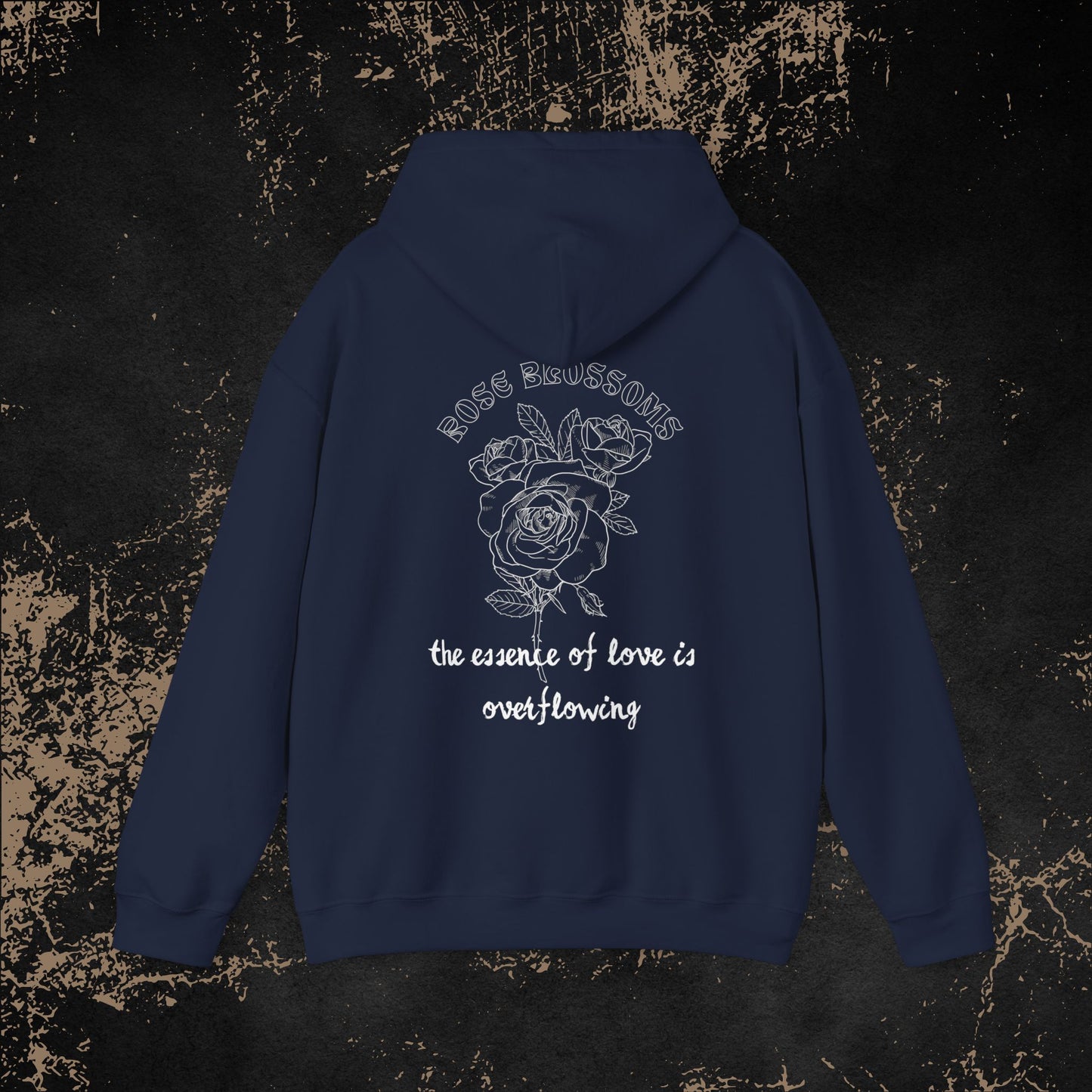 Rose Blossoms Hoodie | Our essence of love is overflowing | Unisex hooded Sweatshirt | beautiful Roses - printed front and back! - available in 4 different colors