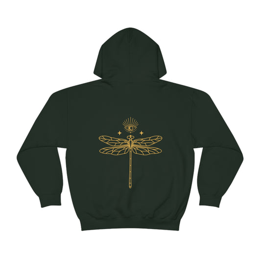 Libelle & Allsehendes Auge Hoodie Unisex | Spiritueller Hoodie für Kraft & Weitsicht