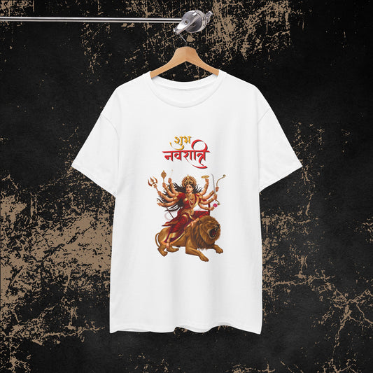 Durga T-Shirt Unisex – Spirituelles Shirt mit Göttin & Löwe | Navratri Edition