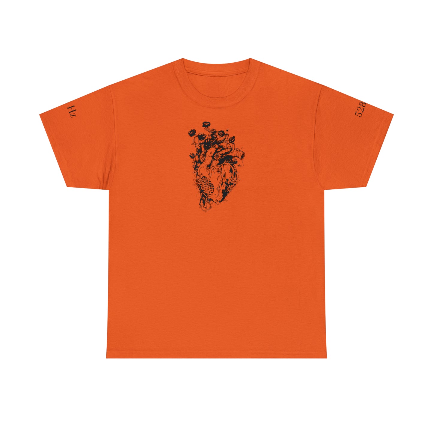Organic Heart 528 Hz Unisex Shirt | Organisches Herz T-Shirt | Heavy Cotton Tee | Printed front and sleeves | Love Frequency |