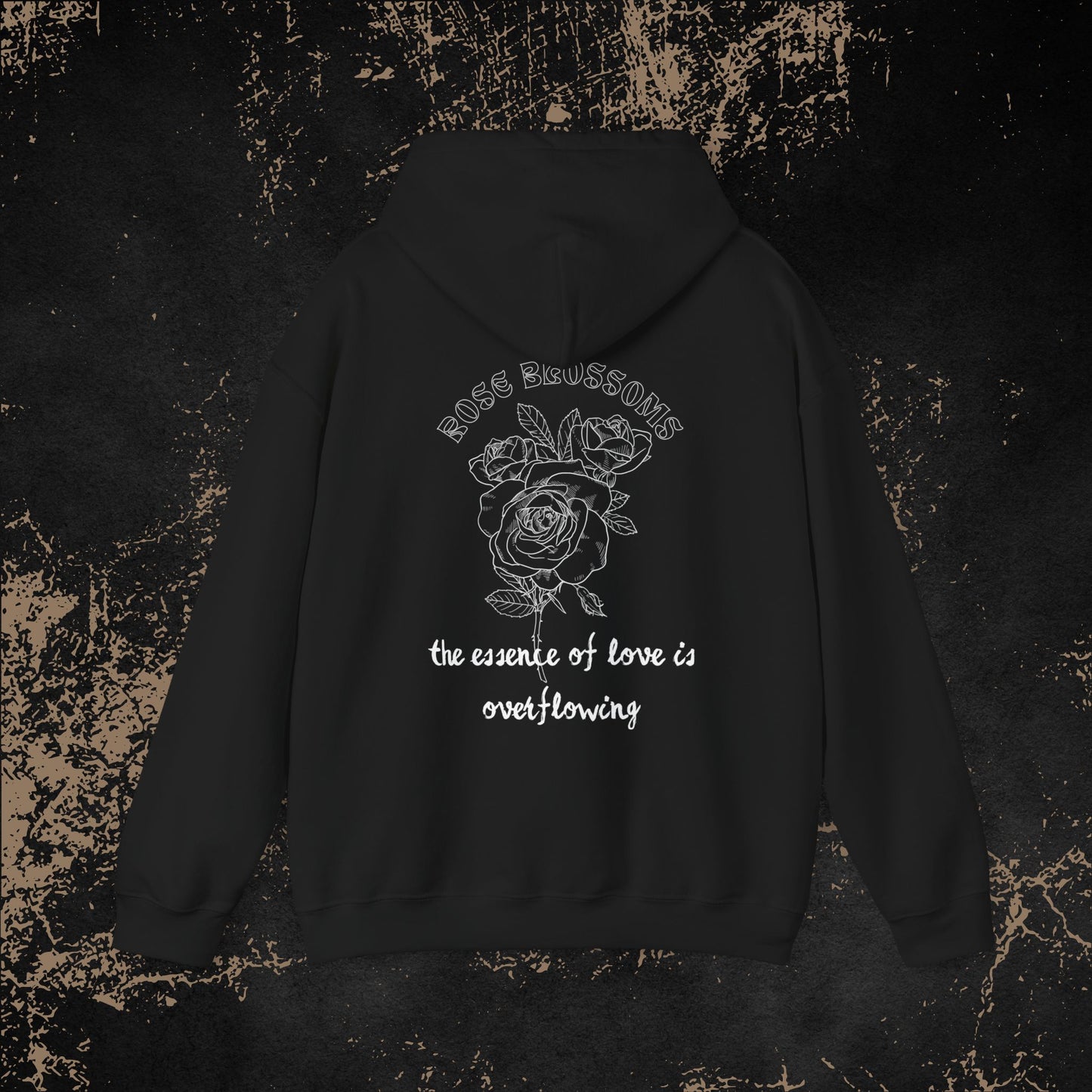 Rose Blossoms Hoodie | Our essence of love is overflowing | Unisex hooded Sweatshirt | beautiful Roses - printed front and back! - available in 4 different colors
