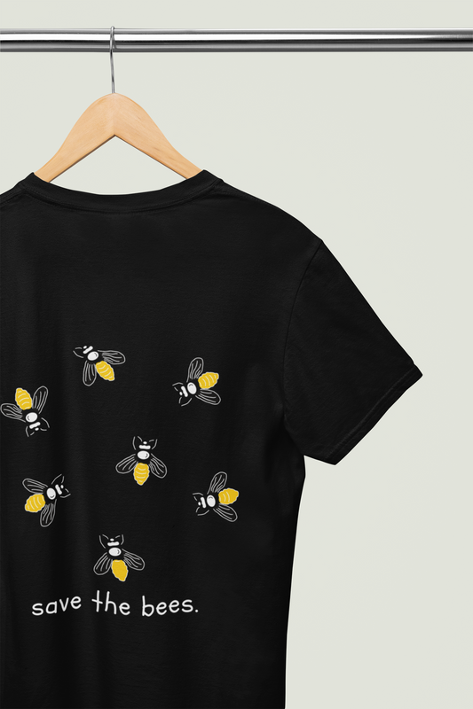 Save the Bees T-Shirt – Nachhaltiges Statement Shirt mit Bienen-Motiv | Unisex & Bio-Look