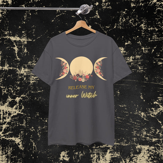 release my inner Witch shirt - Moonphase - Dreifachmond - Triple Moon - Witchy - Spiritual Shirt - Heavy cotton Tee