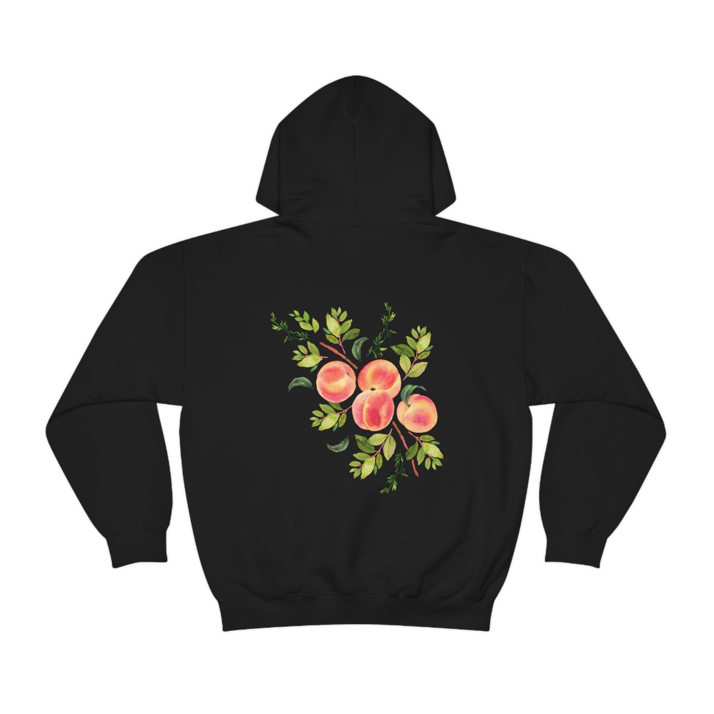 Peach Hoodie with printed front and back Unisex Heavy Blend Hooded Sweatshirt