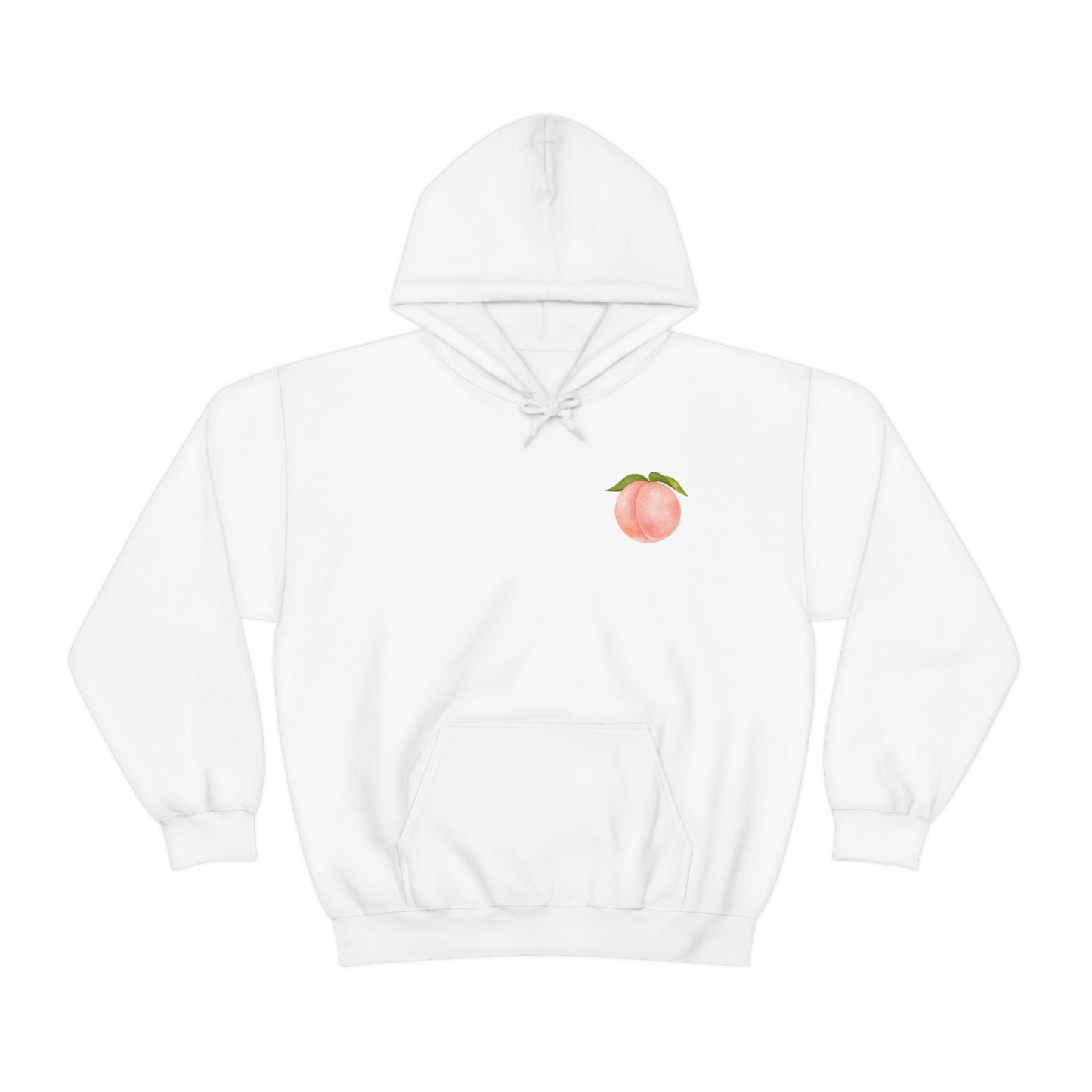 Peach Hoodie with printed front and back Unisex Heavy Blend Hooded Sweatshirt