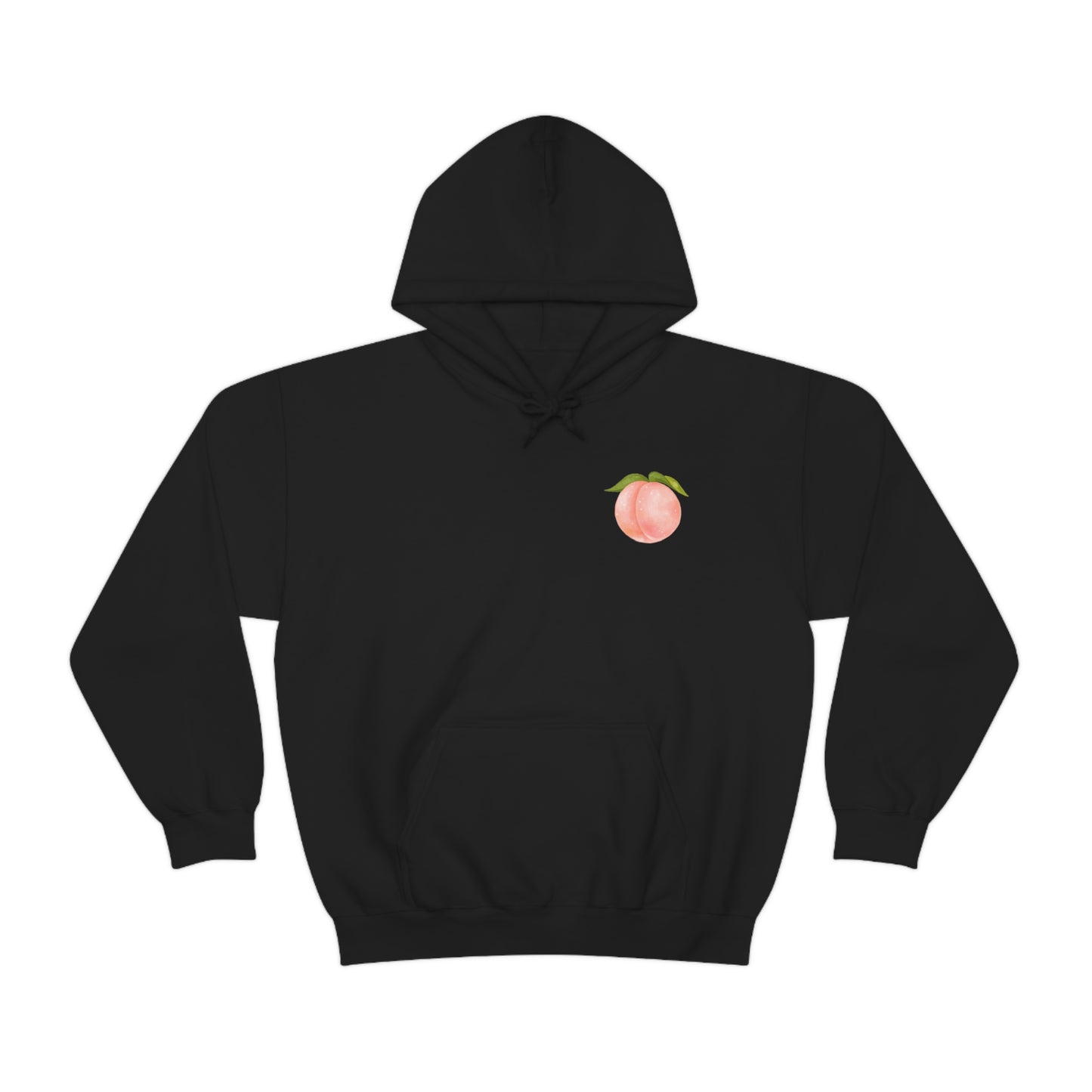 Peach Hoodie with printed front and back Unisex Heavy Blend Hooded Sweatshirt