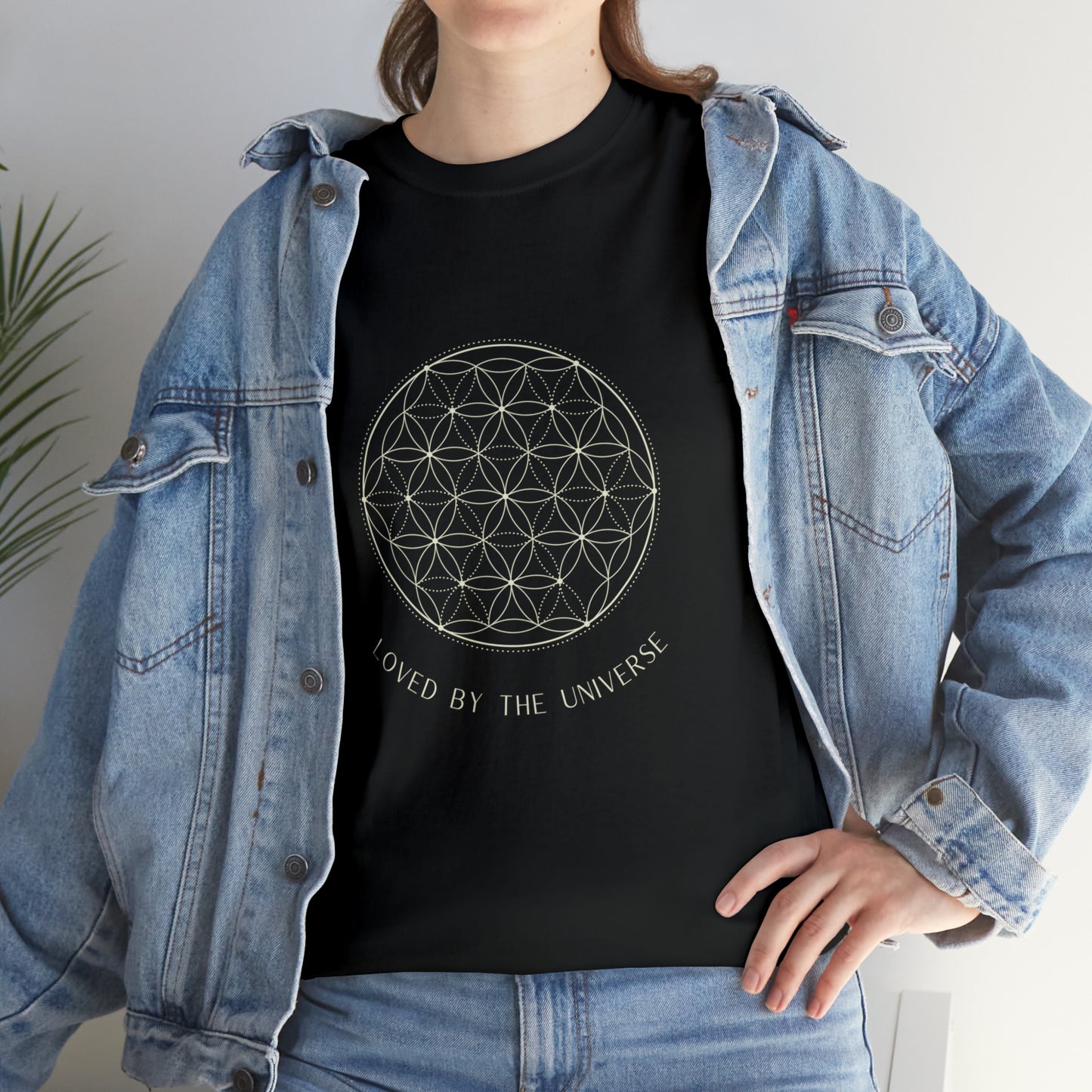 Loved by the Universe Unisex Shirt | Spirituality | Flower of Life | Blume des Lebens T-Shirt | Heavy Cotton Tee | Spiritual Clothing