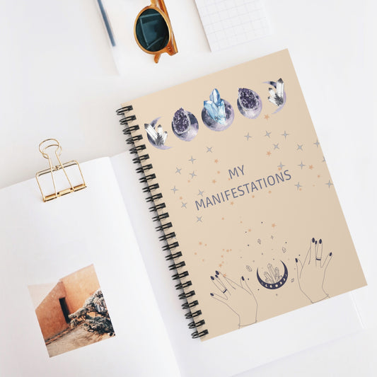 Manifestation Planner Crystal Print Notebook - Spiritual Giftidea - Witchy Gift - Geschenkidee - Notizbuch Crystal Print - Spiritualität