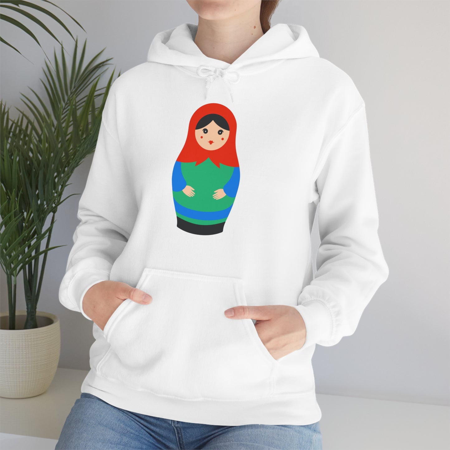 Colorful unisex Matryoshka Doll Hoodie Heavy Blend Hooded Sweatshirt