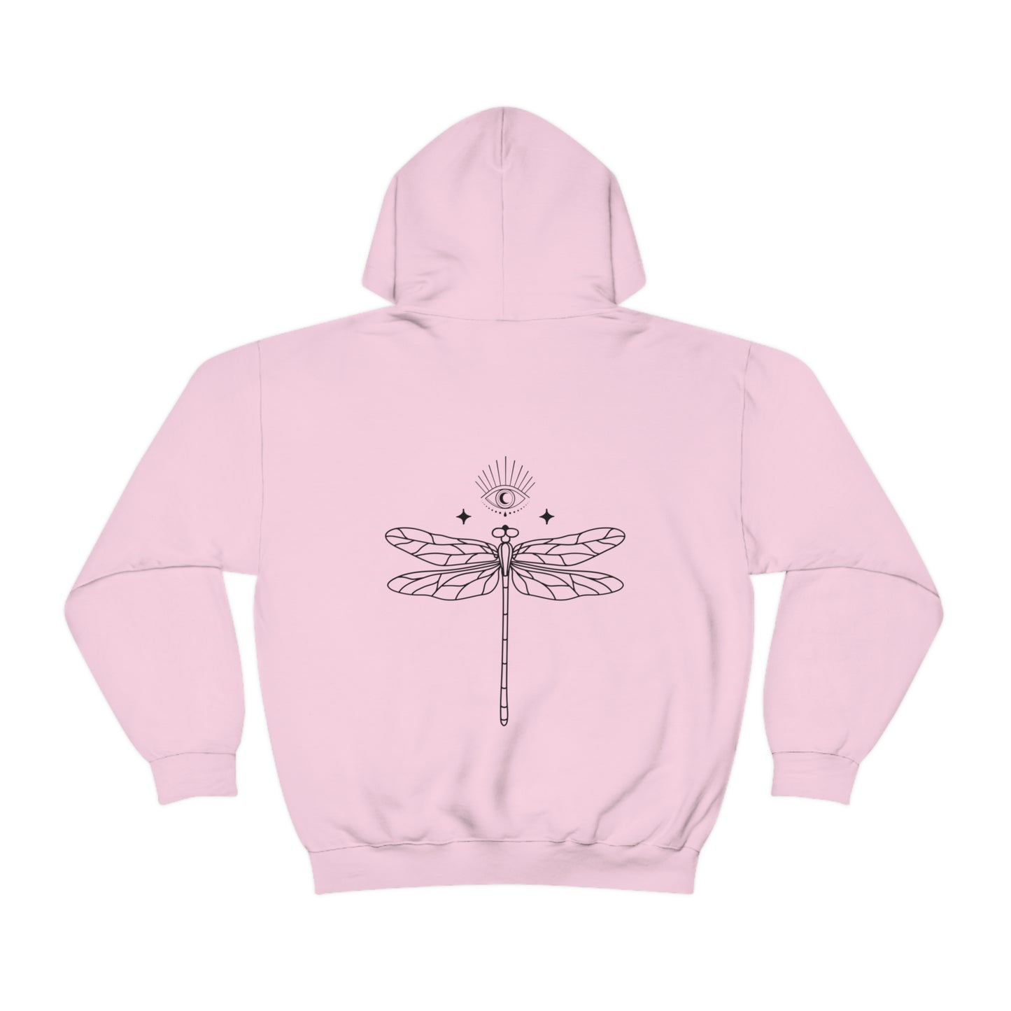 Dragon Fly All-Seeing Eye Hoodie, Spiritual Symbol, Printed Back, Giftidea, Unisex, Libelle, Allsehendes Auge Hooded Sweatshirt - Printed back