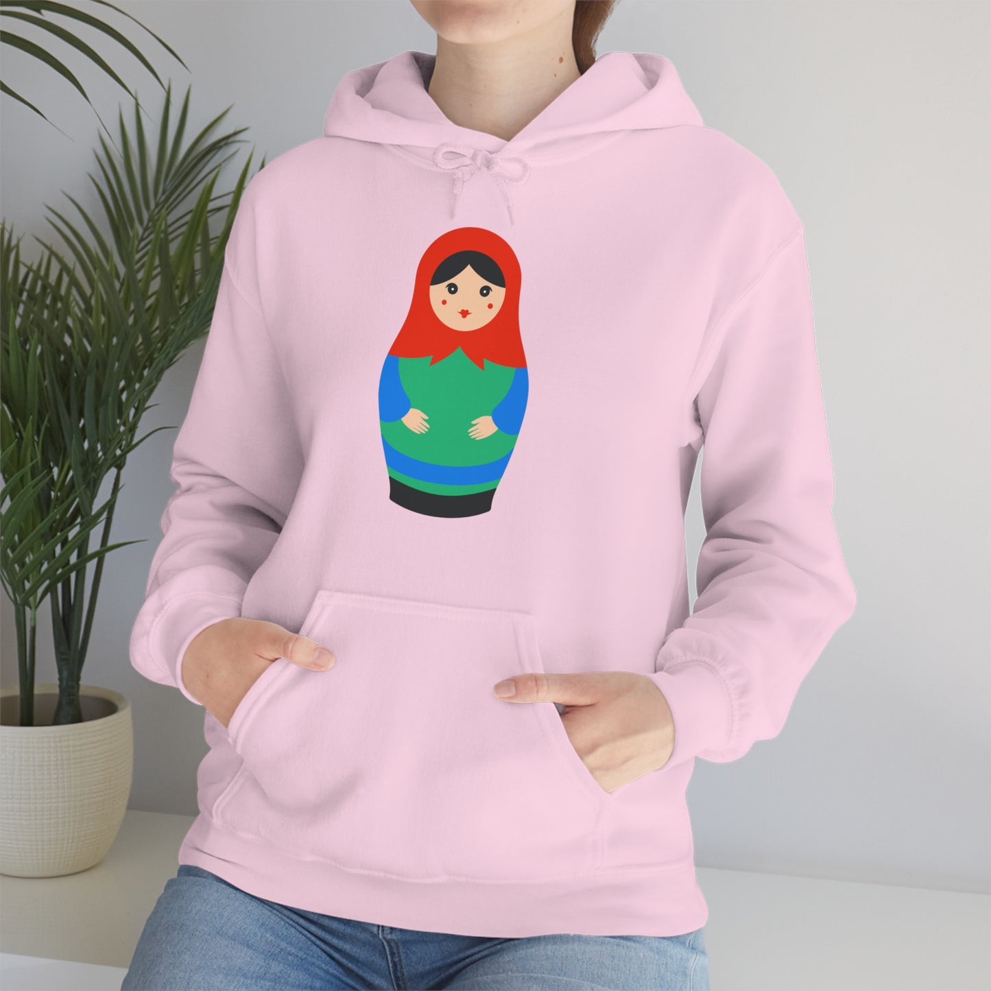 Colorful unisex Matryoshka Doll Hoodie Heavy Blend Hooded Sweatshirt