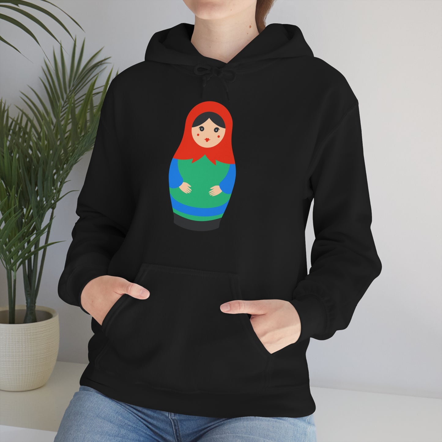 Colorful unisex Matryoshka Doll Hoodie Heavy Blend Hooded Sweatshirt