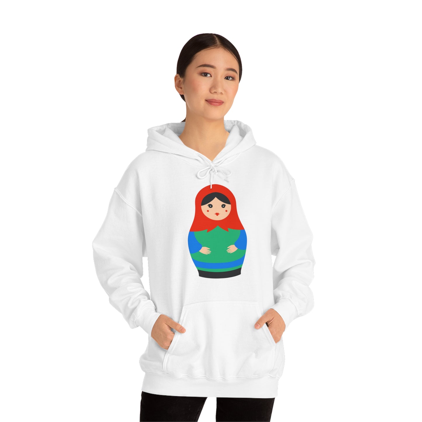 Colorful unisex Matryoshka Doll Hoodie Heavy Blend Hooded Sweatshirt