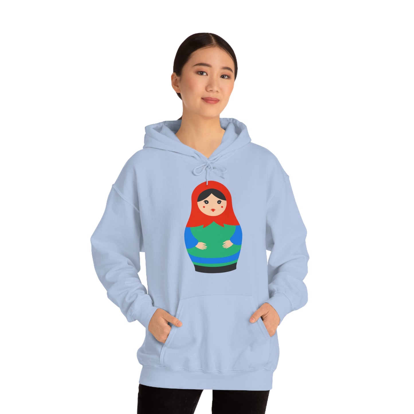 Colorful unisex Matryoshka Doll Hoodie Heavy Blend Hooded Sweatshirt