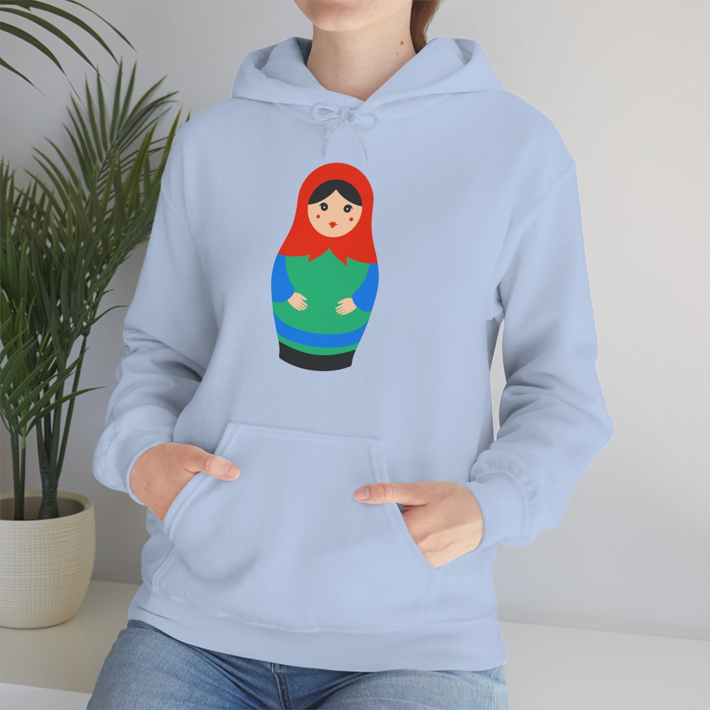 Colorful unisex Matryoshka Doll Hoodie Heavy Blend Hooded Sweatshirt