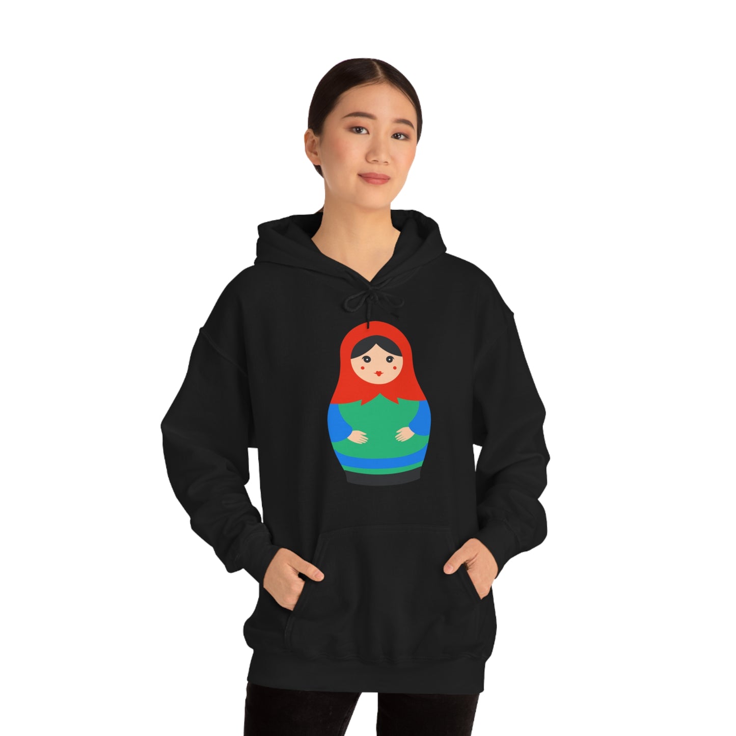 Colorful unisex Matryoshka Doll Hoodie Heavy Blend Hooded Sweatshirt