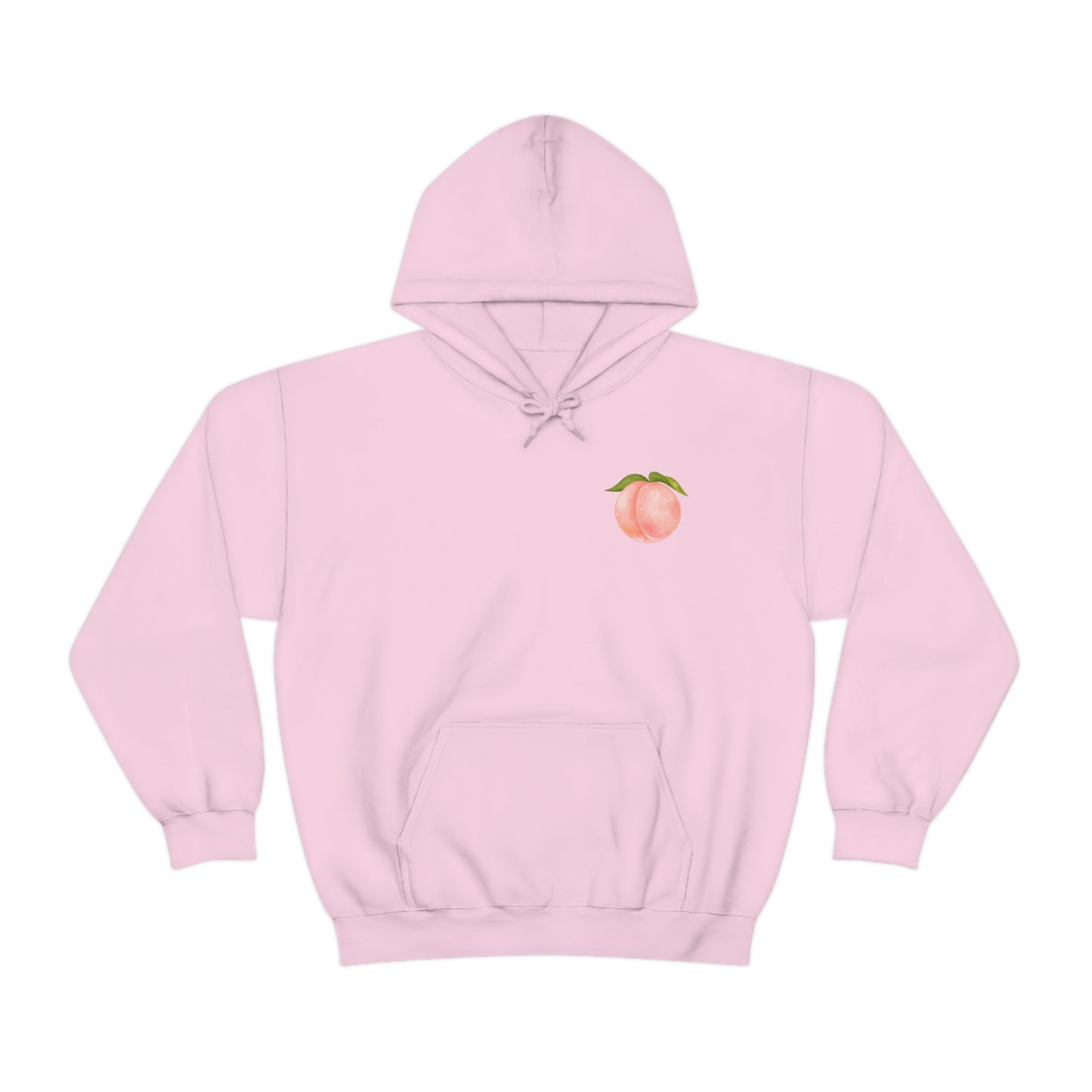 Peach Hoodie with printed front and back Unisex Heavy Blend Hooded Sweatshirt