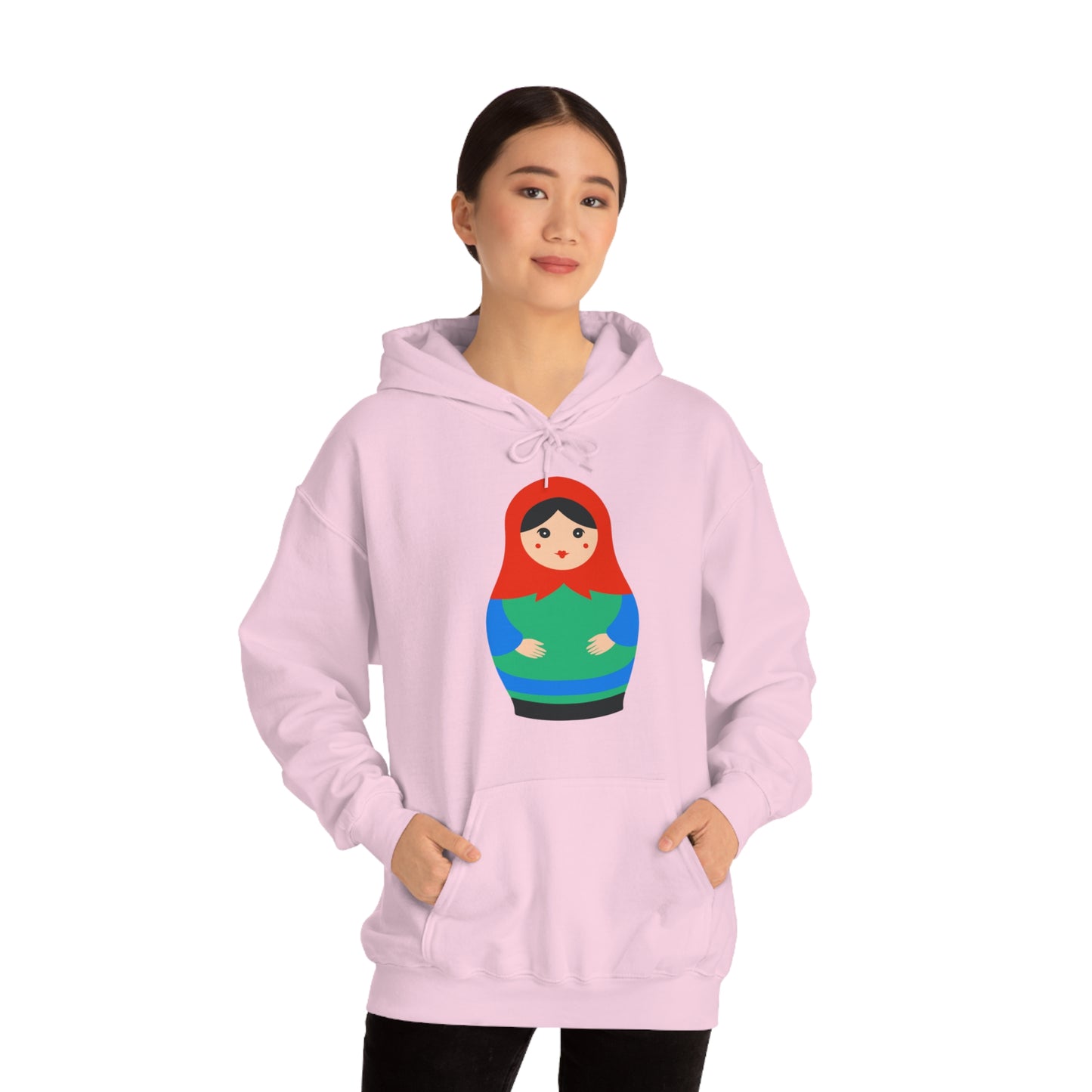 Colorful unisex Matryoshka Doll Hoodie Heavy Blend Hooded Sweatshirt