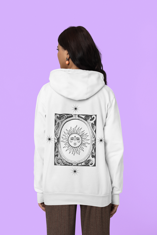 Celestial Sun - Spiritual - Witchy Hoodie - Spiritual Symbol - UNISEX - Printed front and back - Celestial Sun Hoodie, Mystical Sun Hoodie, Witchy Clothing, Gift