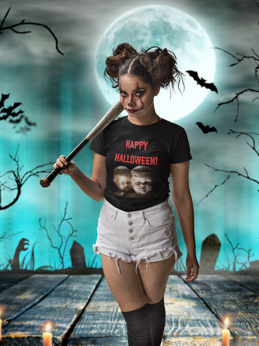 Creepy Doll Halloween T-Shirt / Horror Shirt / Unisex Heavy Cotton Tee / Horror Puppe / Happy Halloween