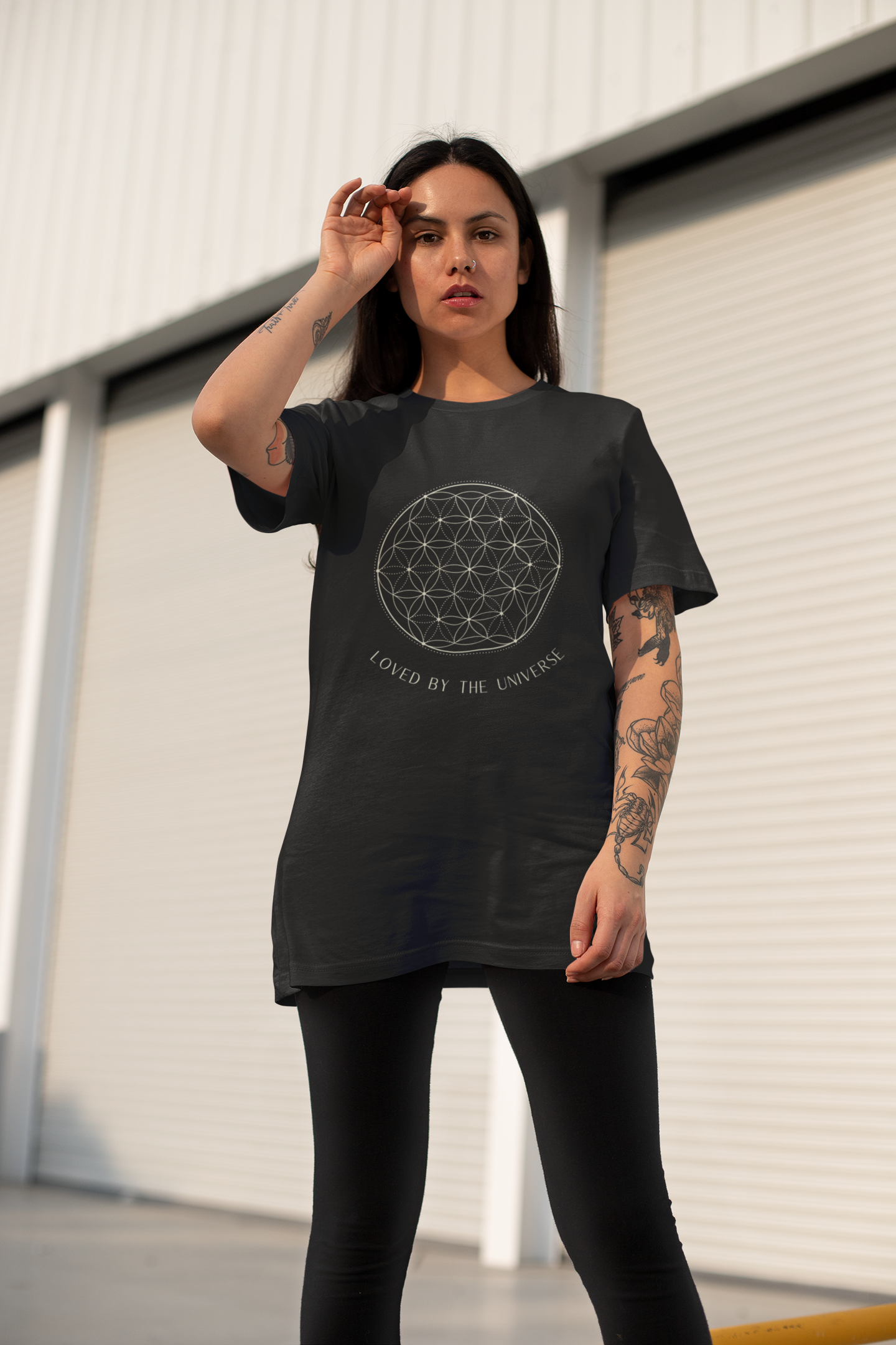 Loved by the Universe Unisex Shirt | Spirituality | Flower of Life | Blume des Lebens T-Shirt | Heavy Cotton Tee | Spiritual Clothing