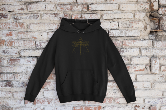 Dragon-Fly Triangle Holy Symbol Hoodie / Unisex Heavy Blend Hooded Sweatshirt / Spiritual Symbool Hoodie / Witchy / Pullover